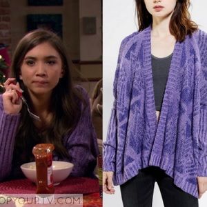 Purple Knit Cardigan